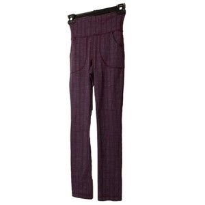 Lululemon‎ Skinny Will Pant *Textured Ziggy Wee September Plum Sz 4